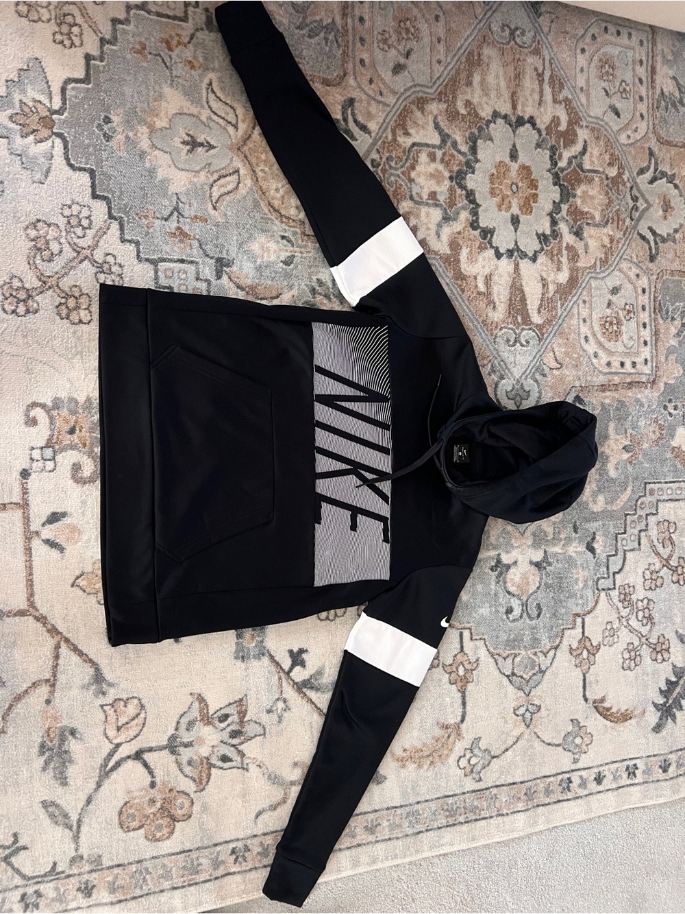 Nike Black Dri-FIT Hooded Jacket with Mesh Lining